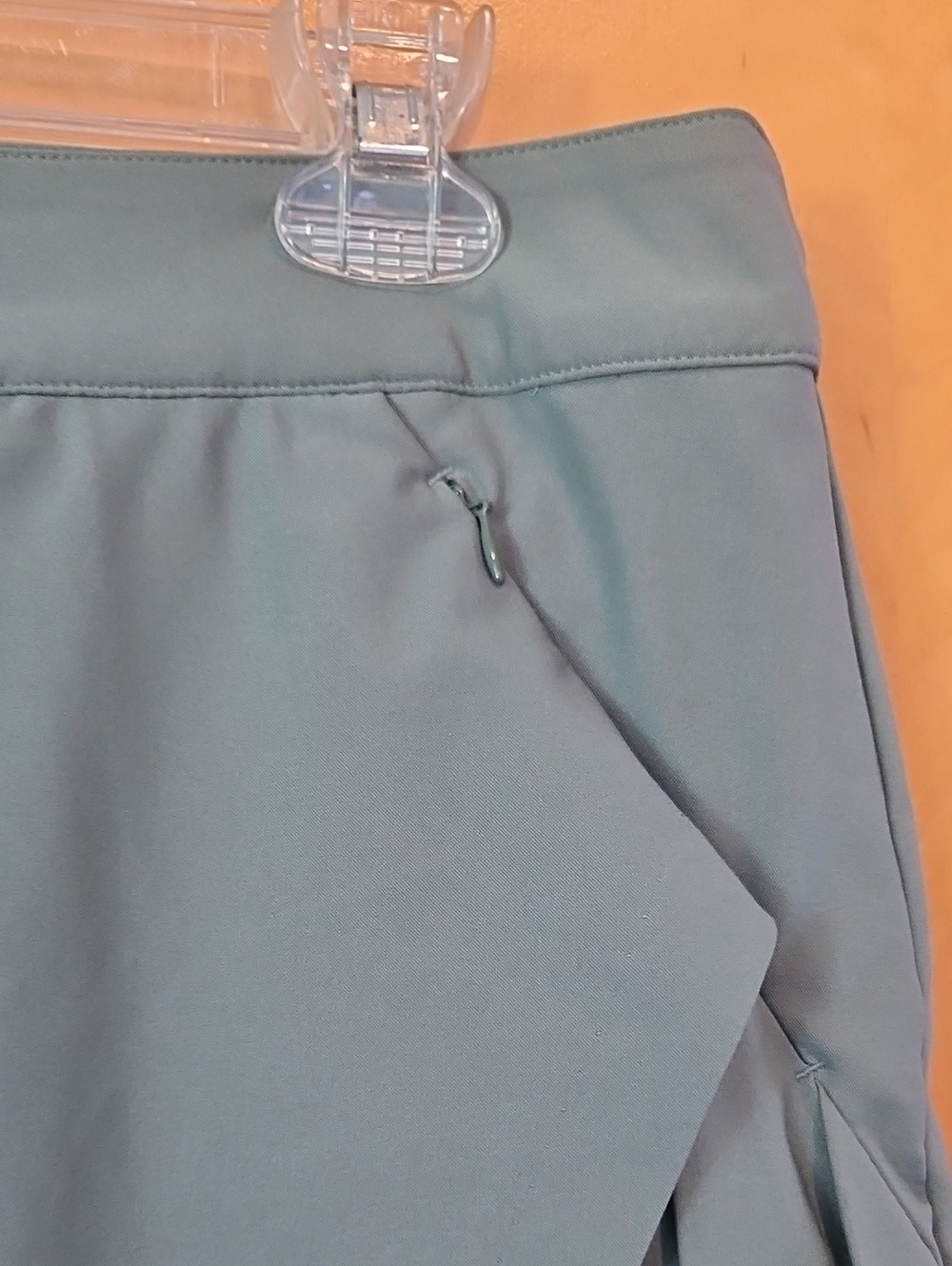 Lady Hagen Olive Green Skort with Folded Pleat - Picture 3 of 6